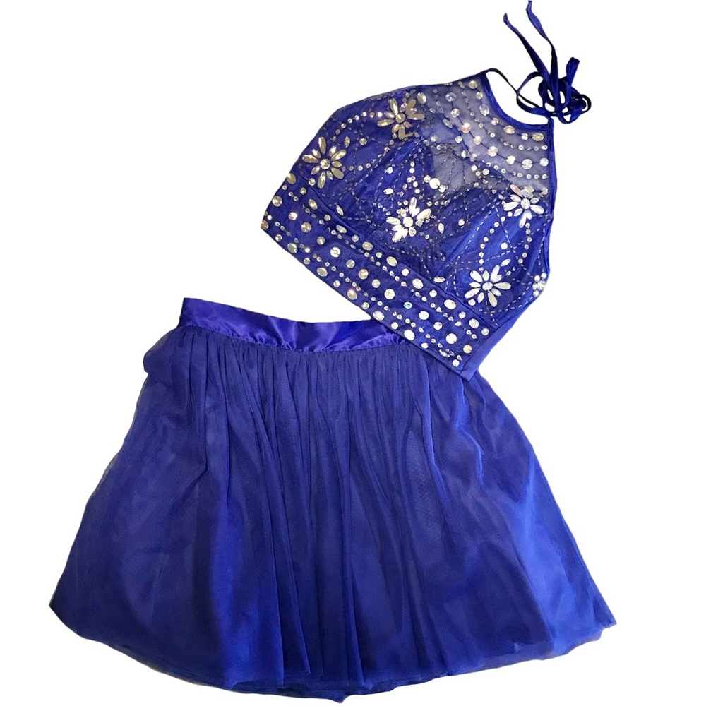 GORGEOUS 2PC Dress Royal blue